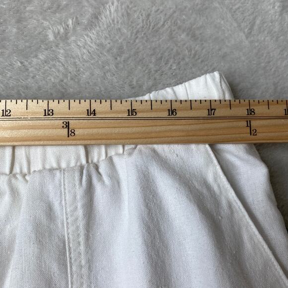 Universal Thread Linen Blend Shorts Women XL White Elastic Waist Coastal NWT - Picture 7 of 9